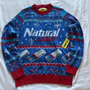 Tipsy Elves Blue and Red Snowflake Sweater
